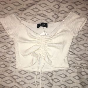 Akira ribbed crop tee